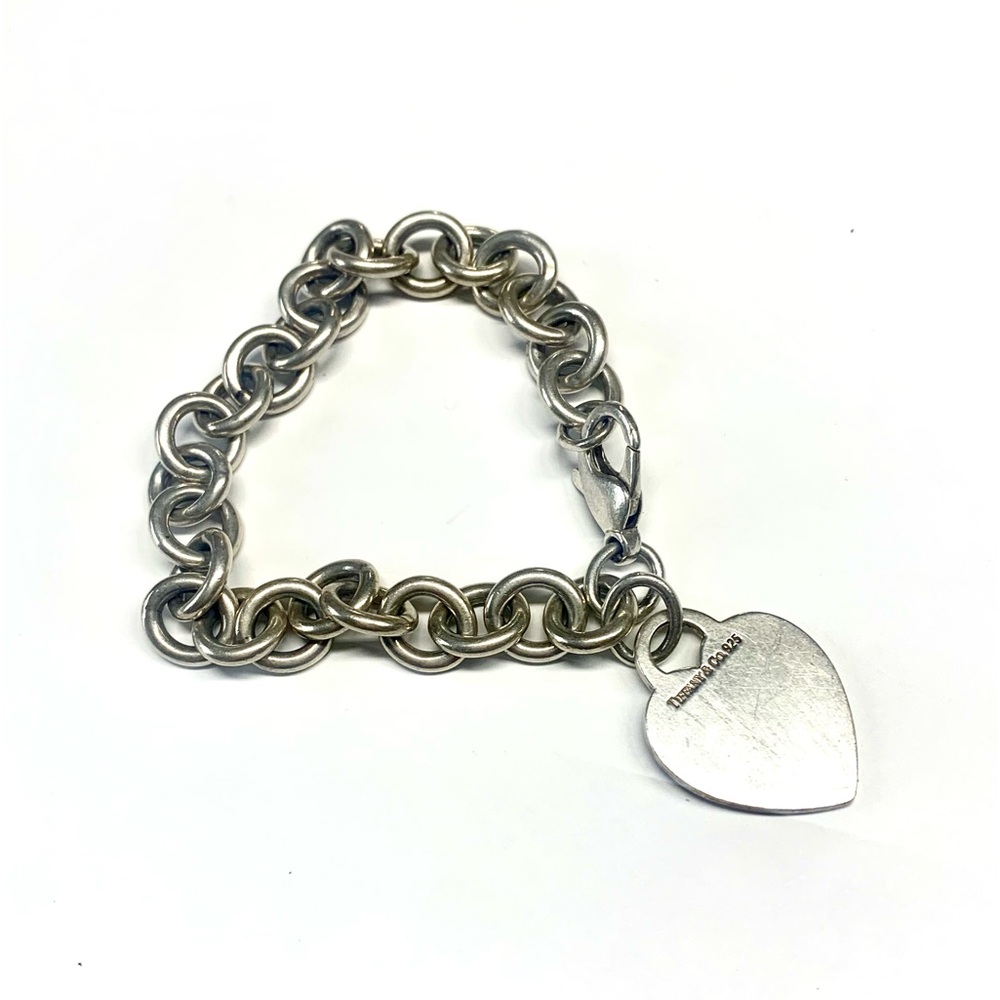 Tiffany & Co. Sterling Heart Charm Bracelet